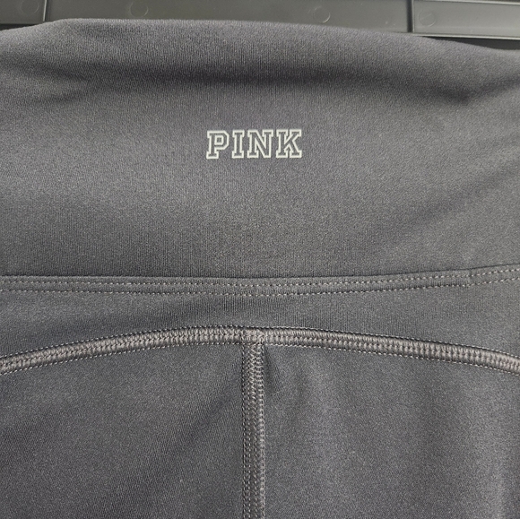 Victoria's Secret Pink Sport Leggings Capris Lace Embellished Hem Gray Small - Picture 4 of 7